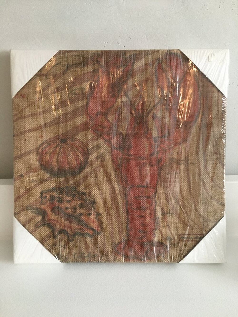 Nautical Canvas Lobster Beach House Decor – Brand New in Original Packaging